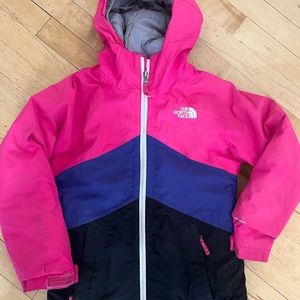 The North Face Kids Colorblock Hooded Jacket - Pink, Blue, Black